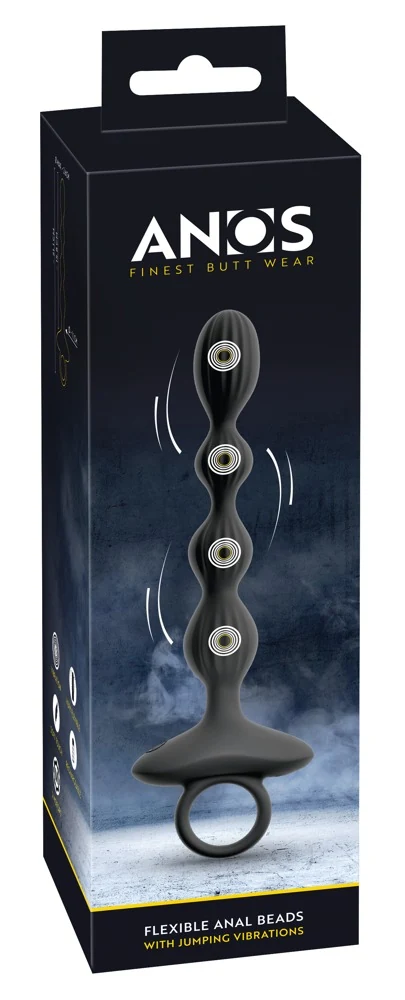 ANOS Flexible Anal Beads with Jumping Vibrations 21,1 cm toy
