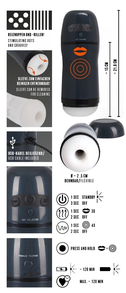 Rebel Masturbator with 2 Functions