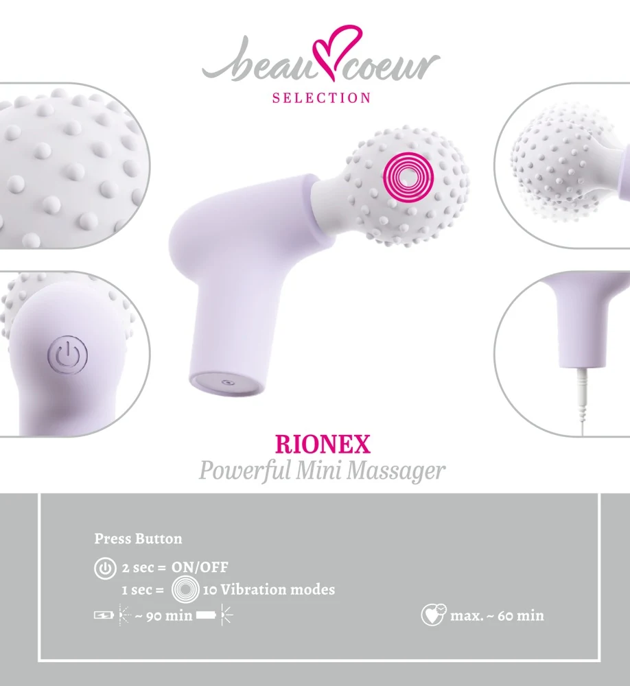 beau coeur RIONEX Mini Massager 11,1 cm vibrator