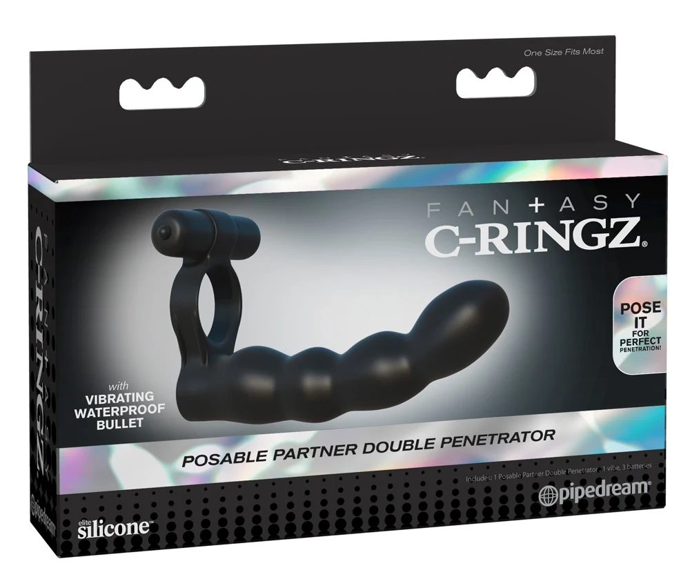 Fantasy C-Ringz Posable Partner Double Penetrator 14 cm vibrator
