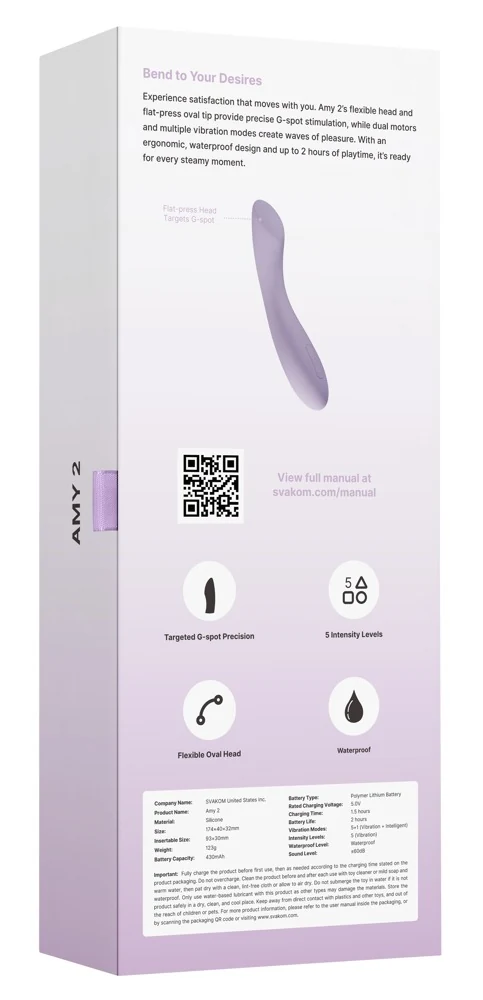 SVAKOM Amy 2 17,4 cm vibrator
